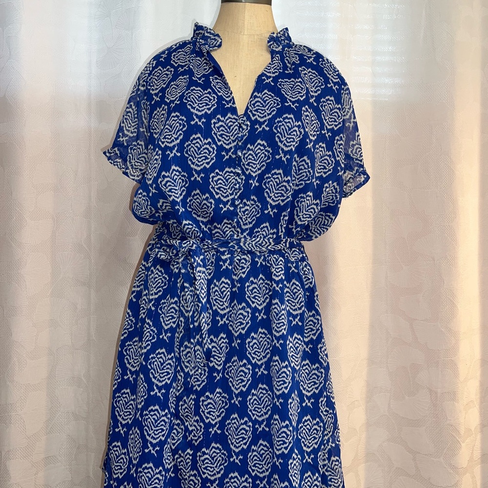 Molly Bracken Blue Mathilde Woven Dress NWT